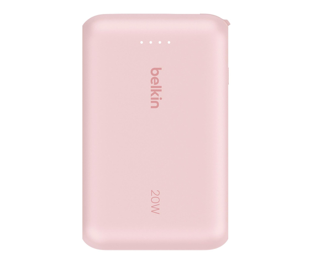 Belkin Powerbank 10 000 mAh, 20W, wbudowany kabel USB-C, róż - 1330462 - zdjęcie 3